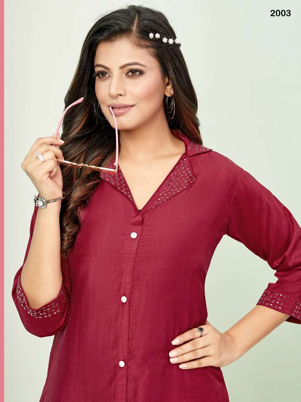 SOPHIA VOL 2 CHINON FABRIC AFGANI STYLIST HANDWORK CO ORD SET BY S3FOREVER BRAND 2003 C